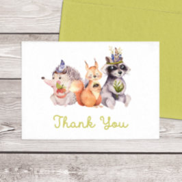 Tarjeta De Agradecimiento Woodland Animals (Animales de Woodland) Gracias a 