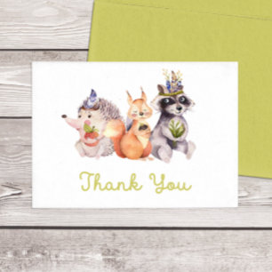 Tarjeta De Agradecimiento Woodland Animals (Animales de Woodland) Gracias a