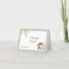 Tarjeta De Agradecimiento Woodland Animals Baby Shower Bunny Gracias