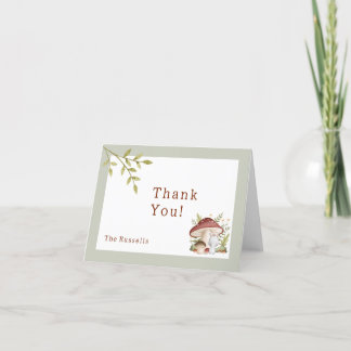 Tarjeta De Agradecimiento Woodland Animals Baby Shower Bunny Gracias