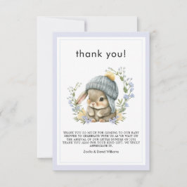 Tarjeta De Agradecimiento Woodland Baby Gender Neutral Thank You Card