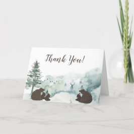 Tarjeta De Agradecimiento Woodland Bear Gracias