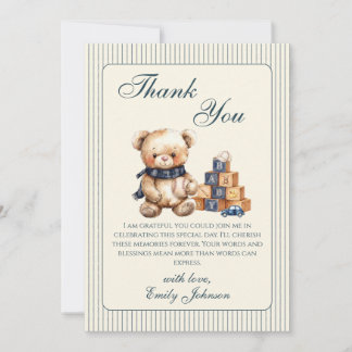 Tarjeta de agradecimiento Woodland Bear Grandmille