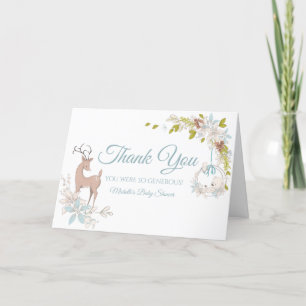 Tarjeta De Agradecimiento Woodland Boy Baby Shower