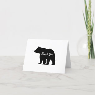 Tarjeta De Agradecimiento Woodland de oso negro