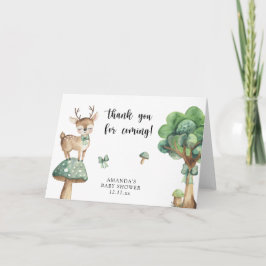 Tarjeta De Agradecimiento Woodland Deer - gracias