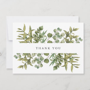 Tarjeta De Agradecimiento Woodland Eucalyptus Greenery Boda