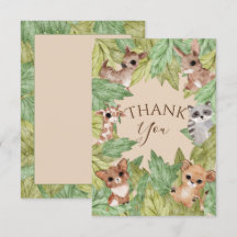 Woodland Forest Animals Greenery Baby Shower