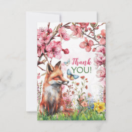 Tarjeta De Agradecimiento Woodland Fox Thank You Notes