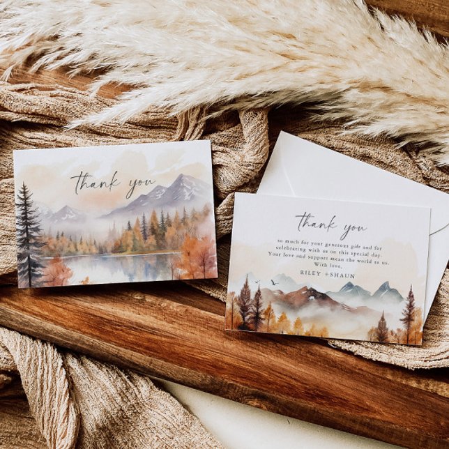 Tarjeta De Agradecimiento Woodland Gracias A La Caída Rústica De La Selva (Subido por el creador)