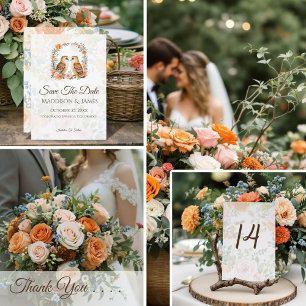 Tarjeta De Agradecimiento Woodland Owl Boda