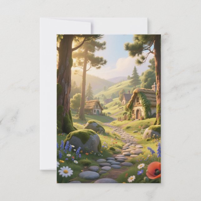 Tarjeta De Agradecimiento Woodland Village (Anverso)