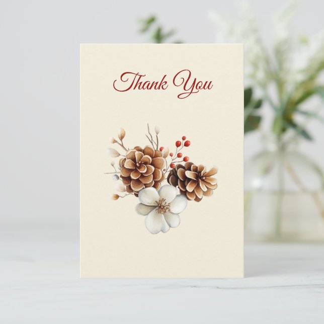 Tarjeta De Agradecimiento Woodland's Christmas (Anverso de pie)