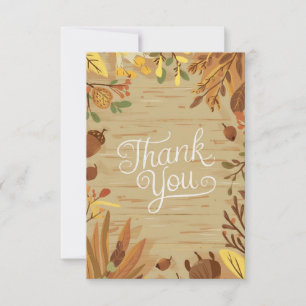 Tarjeta De Agradecimiento Woods Boho otoño otoño