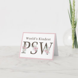 Tarjeta De Agradecimiento World’s Kindest PSW Floral Christmas