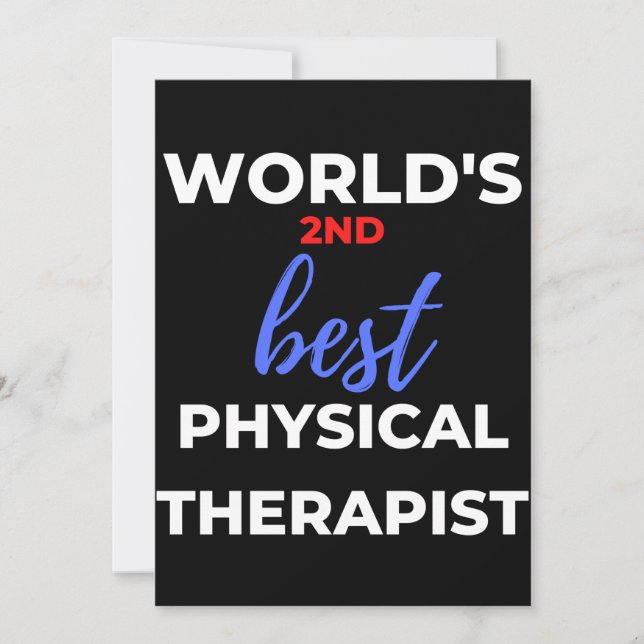 Tarjeta De Agradecimiento World's 2nd Best Physical Therapist (Anverso)