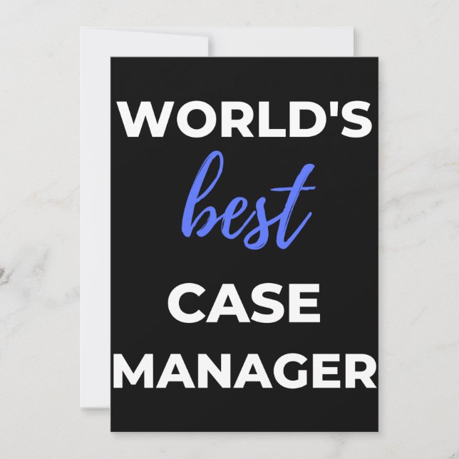 Tarjeta De Agradecimiento World's Best Case Manager (Anverso)
