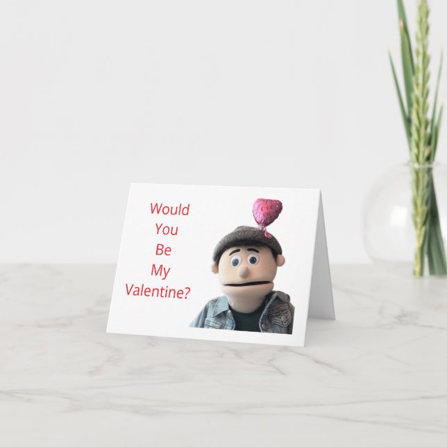 Tarjeta De Agradecimiento Would You Be My Valentine? (Anverso)