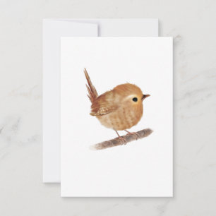Tarjeta De Agradecimiento Wren Bird Blank Notecards