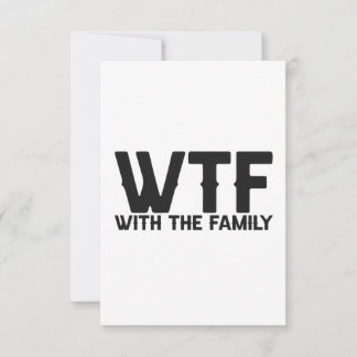 Tarjeta De Agradecimiento WTF Con La Familia Divertidas Vacaciones De Verano