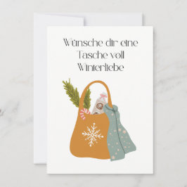 Tarjeta De Agradecimiento Wünsche dir eine Tasche voll Winterliebe