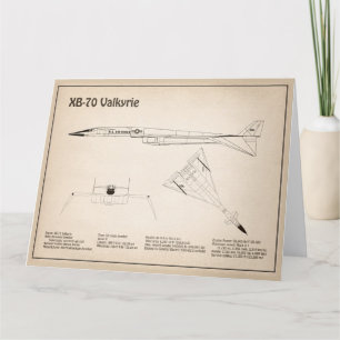Tarjeta De Agradecimiento XB-70 Valkyrie - Planes de diseño de plano aéreo S