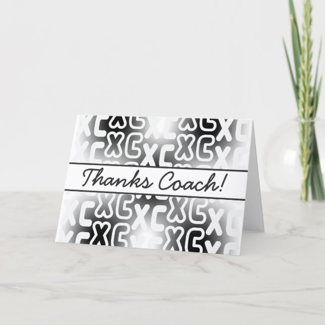Tarjeta De Agradecimiento XC Cross Country Coach (Anverso)