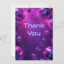 Y2K Holographic Thank You Card | Neon Chrome NYE