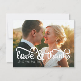 Tarjeta de agradecimiento y amor