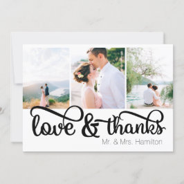 Tarjeta de agradecimiento y amor