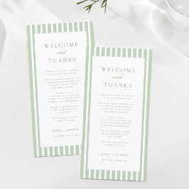 Tarjeta de agradecimiento y bienvenida en verde sa