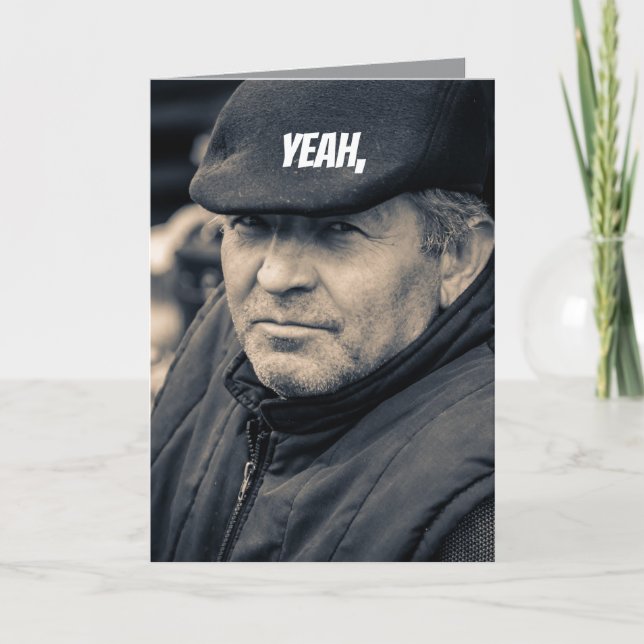 TARJETA DE AGRADECIMIENTO YEAH - BELATED BIRTHDAY CARD (Anverso)