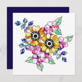 Tarjeta De Agradecimiento yellow floral decoration