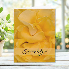 Tarjeta De Agradecimiento Yellow Rose Floral Gracias