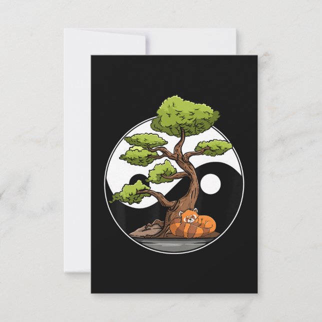Tarjeta De Agradecimiento Yin Yang Bonsai Tao Taoismo Meditar espiritual Zen (Anverso)