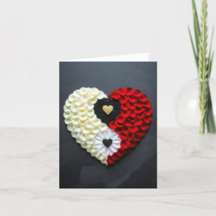 Tarjeta De Agradecimiento Yin-yang Heart Love Romantic Card