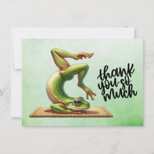 Tarjeta De Agradecimiento Yoga de rana muchas gracias