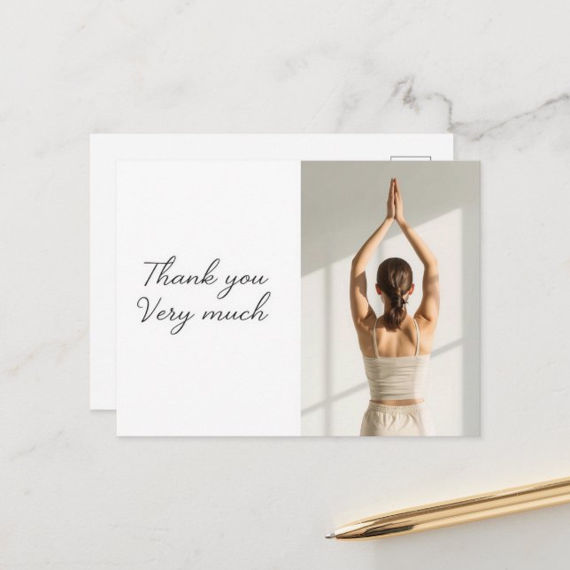 Tarjeta de agradecimiento Yoga Namaste (Anverso/Reverso In Situ)