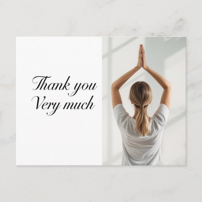 Tarjeta de agradecimiento Yoga Namaste (Anverso)