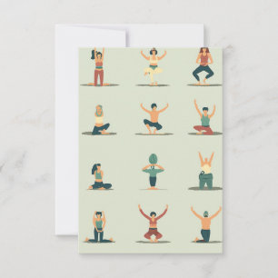 Tarjeta De Agradecimiento Yoga, pilates, temático