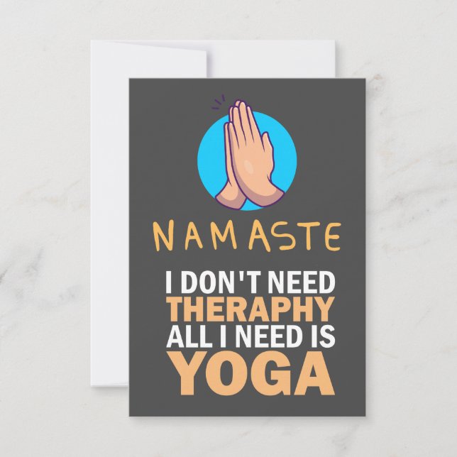 Tarjeta De Agradecimiento Yoga Thank you card for instructor  (Anverso)