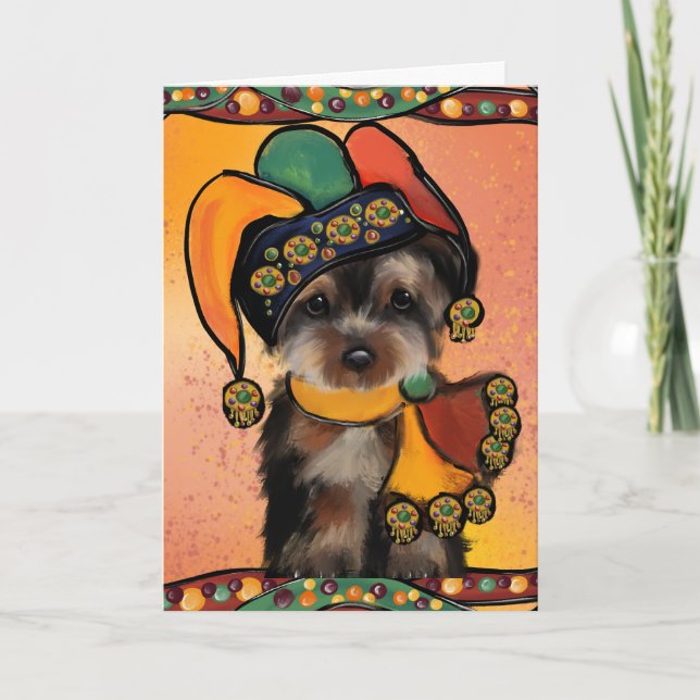 Tarjeta De Agradecimiento Yorkie Poo (Anverso)