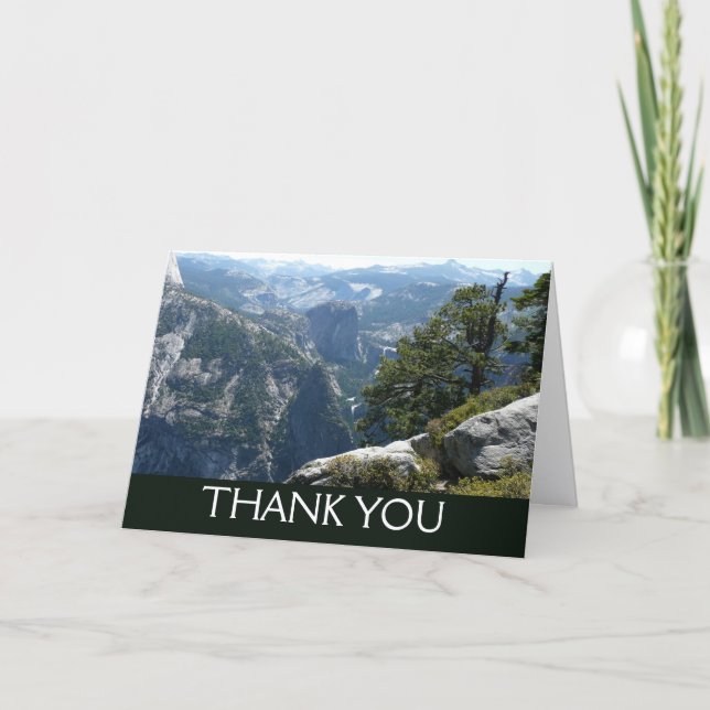 Tarjeta De Agradecimiento Yosemite Mountain View in Yosemite National Park (Anverso)