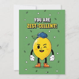 Tarjeta De Agradecimiento You Are Zest-cellent funny lemon pun citrus