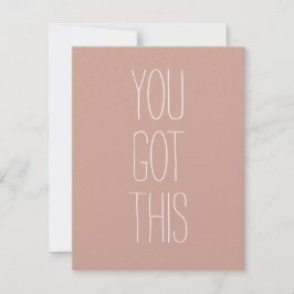 Tarjeta De Agradecimiento You Got This Greeting Card Minimal Simple Gift