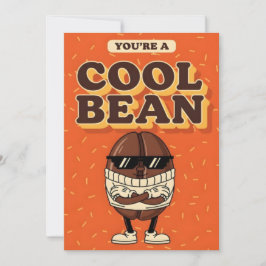 Tarjeta De Agradecimiento You’re a Cool Bean funny coffee bean pun gift
