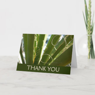 Tarjeta De Agradecimiento Yucca deja fotografía verde de la naturaleza