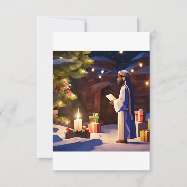 Tarjeta De Agradecimiento Yuletide Greetings (Anverso)