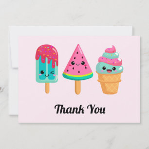 Tarjeta De Agradecimiento Yummy Ice Cream Triam Summer Vibe