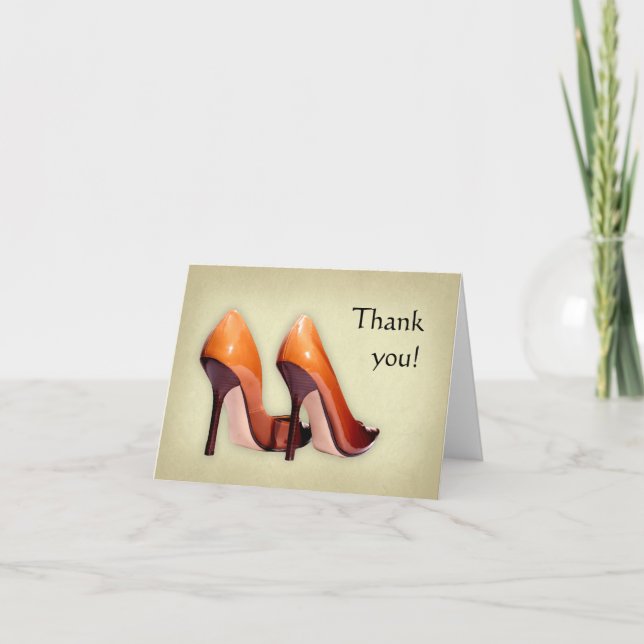 Tarjeta De Agradecimiento Zapatos calientes (Anverso)